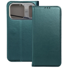 OEM iPhone 17 Pro könyvtok, fliptok, telefon tok, bankkártyatartós, mágneszáras, zöld, Smart Magneto tok és táska