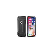 OEM iPhone X / XS hátlap tok, telefon tok, ütésálló, fekete, Defender II tok és táska