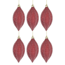 OEM Karácsonyfadísz piros 6db-os karácsonyfadísz