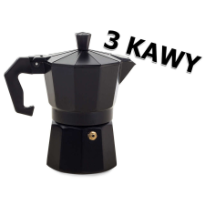 OEM Kávéfőző 3 adagos 150ml alumínium, fekete kávéfőző