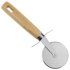 OEM Kerek pizzakés, acél és fa, 6,5 cm átmérő, 19 cm konyhai eszköz