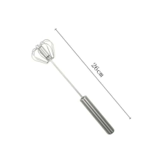 OEM Kézi működtetésű habverő, tojáshoz, rozsdamentes acél, 26 cm, ezüst konyhai eszköz