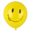 OEM Latex lufi – sárga színű – smiley mintás – 25cm