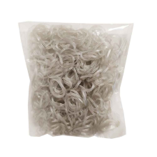 OEM Loom Gumi utántöltő csomag- átlátszó szürke- 500db gumi + 20 db S kapocs kreatív és készségfejlesztő