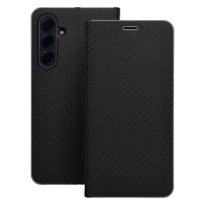 OEM LUNA CARBON könyvtok Samsung Galaxy S25 Edge - fekete tok és táska