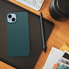 OEM MATT tok Xiaomi Redmi Note 14 5G - sötétzöld tok és táska