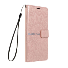 OEM MEZZO könyvtok iPhone 16e - rózsaaranyszín &quot;mandala&quot; tok és táska