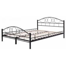 OEM Mimi Fém ágykeret ajándék ágyráccsal 160x200cm fekete ágy és ágykellék