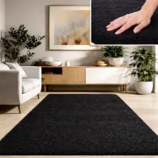 OEM Modern szőnyeg Industrial Lux (Black) 250x400cm Fekete lakástextília