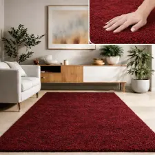 OEM Modern szőnyeg Industrial Lux (Red) 300x400cm Bordó lakástextília