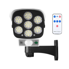 OEM mozgásérzékelős LED lámpa napelemes töltéssel és távirányítóval, 150W kültéri világítás