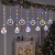 OEM Összefűzhető Circle&Santa Claus/Mikulás LED Körben, 3m, LED fényfüzér, 8 világítási mód, 10db gömb, zöld-piros-kék-sárga ünnepi fények