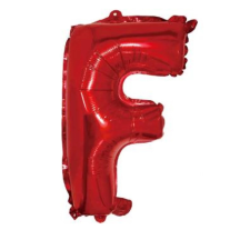 OEM Piros 'F' Fólia Lufi - 40 cm, Héliummal és Levegővel Tölthető party kellék