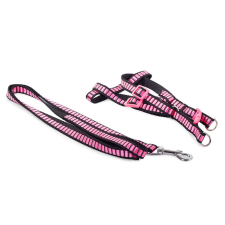 OEM Póráz hámmal (kutya macska) - hám mellkas méret 38-50cm, rózsaszín nyakörv, póráz, hám kutyáknak