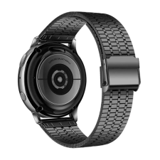 OEM Pótszíj (univerzális. 20mm. fém) FEKETE okosóra kellék