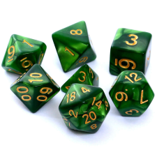 OEM REBEL RPG kockakészlet - Gyöngy - Zöld társasjáték