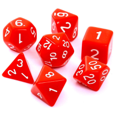 OEM REBEL RPG kockakészlet - matt - piros társasjáték
