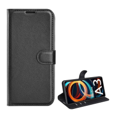 OEM Redmi A3 4G GIGAPACK Tok álló, bőr hatású FLIP, prémium, FEKETE tok és táska