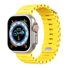 OEM River Apple Watch 41/40/38 mm szilikon szíj sárga okosóra kellék