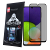 OEM Samsung Galaxy A13 4G / A13 5G / A04s / A22 5G / A32 5G üvegfólia, tempered glass, előlapi, edzett, hajlított, fekete kerettel, betekintés védelemmel, Privacy