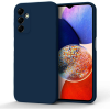OEM Samsung Galaxy A15 5G szilikon tok, hátlaptok, telefon tok, velúr belsővel, matt, sötétkék, Silicon