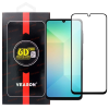 OEM Samsung Galaxy A26 5G üvegfólia, tempered glass, előlapi, edzett, hajlított, fekete kerettel, Veason 6D Pro