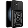 OEM Samsung Galaxy A56 5G hátlap tok, telefon tok, kitámasztható, mágneses, ütésálló, fekete, Defender Slide