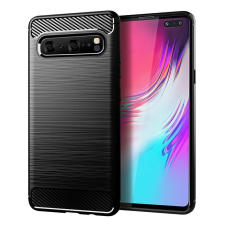 OEM Samsung Galaxy S10 szilikon tok, hátlaptok, telefon tok, carbon, karbon mintás, fekete tok és táska