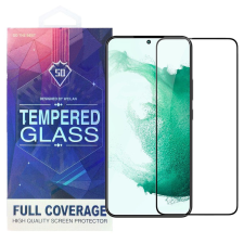 OEM Samsung Galaxy S22 üvegfólia, tempered glass, előlapi, 5D, edzett, hajlított, fekete kerettel mobiltelefon kellék