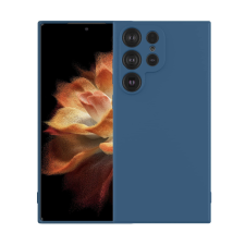 OEM Samsung Galaxy S23 Ultra 5G szilikon tok, hátlaptok, telefon tok, matt, sötétkék tok és táska