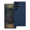 OEM Samsung Galaxy S25 Ultra 5G szilikon tok, hátlaptok, telefon tok, velúr belsővel, matt, sötétkék, Silicon