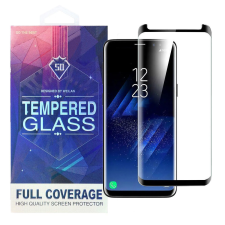 OEM Samsung Galaxy S8 üvegfólia, tempered glass, előlapi, 5D, edzett, hajlított, fekete kerettel mobiltelefon kellék