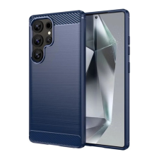 OEM Samsung S25 Ultra GIGAPACK Szilikon telefonvédő ütésállóság, karbon minta, SÖTÉTKÉK tok és táska