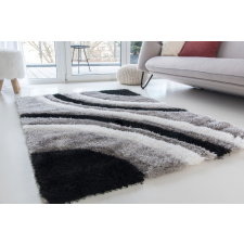 OEM Shaggy szőnyeg California 3D 305 (Grey Black) 160x220cm Szürke lakástextília