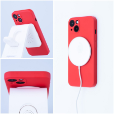 OEM SILICONE MAG COVER MagSafe-kompatibilis tok iPhone 16 Pro - piros tok és táska