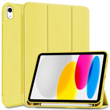OEM Smart Casemappa tok Apple Pencil tartóval Apple iPad 10.9 (2022) sárga tablet tok