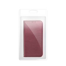 OEM SMART MAGNETO kinyitható tok Motorola Moto G15 - bordó tok és táska