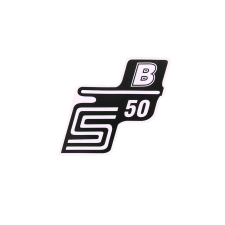 OEM Standard Írás S50 B fólia / matrica fehér Simson S50-hez egyéb motorkerékpár alkatrész