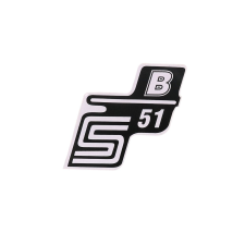 OEM Standard Írás S51 B fólia / matrica fehér Simson S51 számára egyéb motorkerékpár alkatrész