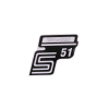 OEM Standard Írás S51 Enduro fólia / matrica fehér Simson S51-hez