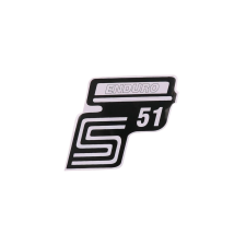 OEM Standard Írás S51 Enduro fólia / matrica fehér Simson S51-hez motorkerékpár idom