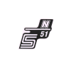 OEM Standard Írás S51 N fólia / matrica fehér Simson S51 számára
