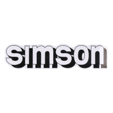 OEM Standard Írófólia / matrica tartály fehér, fekete Simson S51-hez motorkerékpár idom