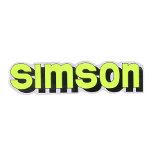 OEM Standard Írófólia / matrica tartály neonsárga, fekete Simson S51-hez motorkerékpár idom