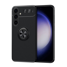 OEM Szilikon telefonvédő (asztali tartó. tartógyűrű. 360°. mágneses) FEKETE tok és táska