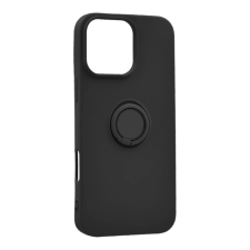OEM Szilikon telefonvédő (tartógyűrű. mikrofiber plüss belső. mágneses. kameravédő) FEKETE tok és táska