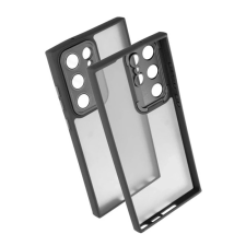 OEM Szilikon telefonvédő (ütésállóság. akril hátlap. kameravédő) FEKETE tok és táska