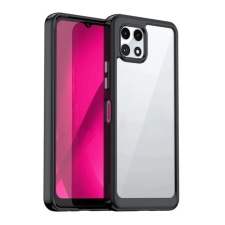 OEM Szilikon telefonvédő (ütésállóság. átlátszó hátlap) FEKETE tok és táska