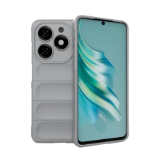 OEM Szilikon telefonvédő (ütésállóság. kameravédő. 3D) VILÁGOSSZÜRKE tok és táska