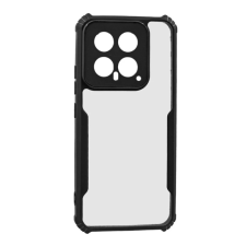 OEM Szilikon telefonvédő (ütésállóság. légpárnás sarok. akril hátlap. kameravédő) FEKETE tok és táska